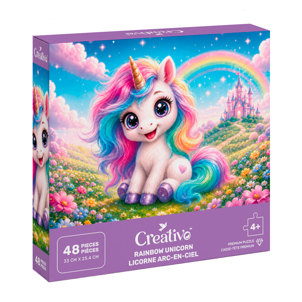Image Creativo - Casse-tête 48 mcx - Licorne arc-en-ciel